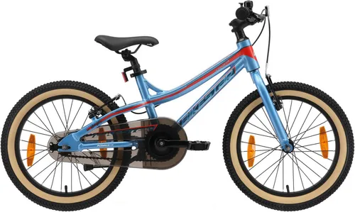 Kinderfahrrad "Mountain", 18 Zoll - Blau - Fahrrad für Kinder ab 5 Jahren mit höhenverstellbarem Lenker und Sattel für lange Nutzung. Leicht, stabil und mit ergonomischem Design für gesunde Entwicklung.