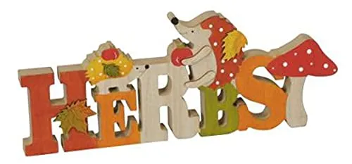 Decpero Schriftzug Herbst I Länge 30 cm I Holzaufsteller I 30 x 2,2 x 12 cm
