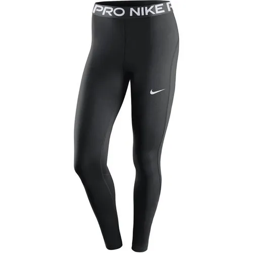 Nike Damen W Np 365 Tights - Black White, Dri-FIT Technologie für optimalen Feuchtigkeitstransport und angenehmen Tragekomfort
