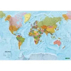 Die Welt deutsch Poster 1 : 40.000.000. Plano in Rolle