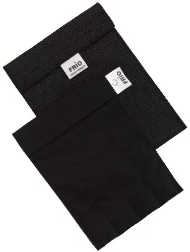 FRIO Große Diabetiker Insulin Kühltasche 19 x 14 cm Schwarz | Für bis zu 4 Insulin Pens | Kühlt mit Kaltem Wasser | Keine Kühlakkus Notwendig | Wiederverwendbar