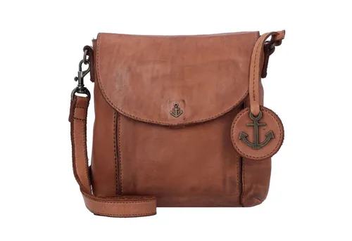 Umhängetasche HARBOUR 2ND "Iben" - Elegante Leder Schultertasche - Handtaschen, stilvolle Umhängetasche aus hochwertigem Leder mit praktischem Druckknopfverschluss und abnehmbarem Schulterriemen für vielseitige Tragemöglichkeiten.