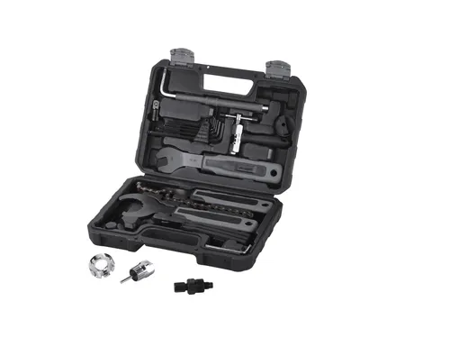 CRIVIT Fahrradwerkzeugkoffer-Set, 20-teilig - Werkzeugkoffer für Fahrradreparaturen, 20-teilig – umfassende Ausstattung für alle Notfälle, kompakt und praktisch im Kunststoffkoffer.