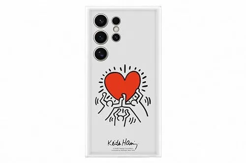 Samsung FlipSuit Case EF-MS928 für das Galaxy S24 Ultra, Smartphone-Cover, Handy-Hülle, Schutz Case, Einlegekarte Keith Haring, White