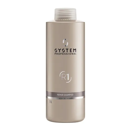 System Professional LipidCode R1 Repair Shampoo 1000ml - Shampoo für regenerierende Reinigung und Kräftigung, ideal für empfindliches und geschädigtes Haar. Verleiht sofortige Kämmbarkeit und nährende Pflege für gesundes, formbares Haar.