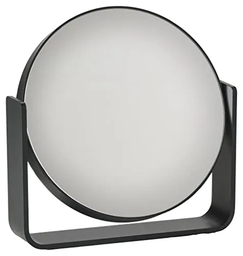 Zone Denmark Ume Tischspiegel - 5x Vergrößerung, schwarz - Kosmetikspiegel mit 5-facher Vergrößerung, ideal für präzises Schminken und Rasieren. Minimalistisches Design, das perfekt in jede Einrichtung passt.
