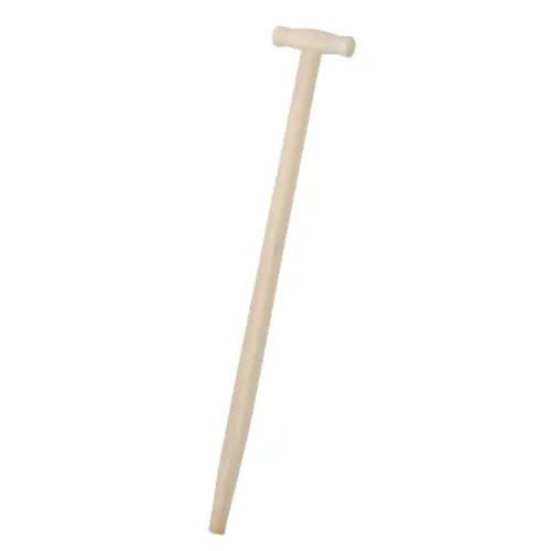 Rekord Spatenstiel aus Eschenholz mit T-Form, Gesamtlänge 76 cm, unlackiert, Ersatzstiel, Gerätestiel, Holzstiel