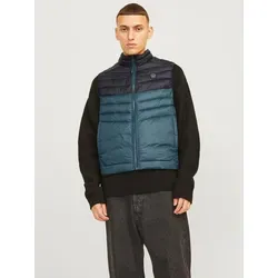 JACK & JONES JJESPRINT Bodywarmer Collar NOOS - Herren-Steppweste aus recyceltem Polyester, umweltfreundlich und ideal für lässige Outfits, hochgeschlossen mit durchgehendem Reißverschluss.
