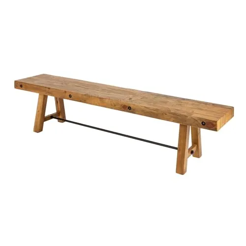 Riess-Ambiente Sitzbank FINCA 165cm vintage braun - Sitzbänke aus recyceltem Massivholz, nachhaltig und robust, ideal für stilvolle Esszimmer und gemütliche Wohnräume.