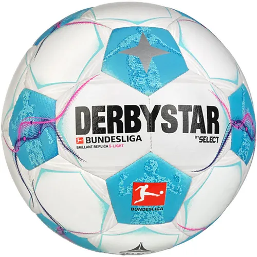 Derbystar BUNDESLIGA BRILLANT REPLICA S-LIGHT V24 - Freizeitball für Kinder - Bälle - Jugend-Freizeitball mit weichem Ballkontakt und reduziertem Gewicht (ca. 290 g), ideal für E- und F-Jugend sowie Bambini. Offizieller Replica des Bundesliga Brillant APS 2024/25.