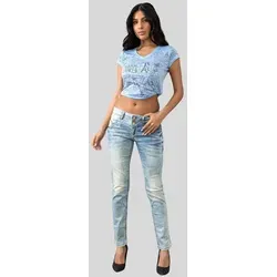 Cipo & Baxx Skinny-fit-Jeans Jeans im washed Look blau 32