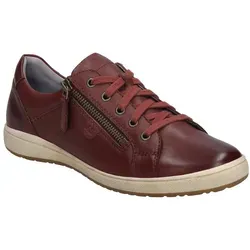 Josef Seibel Damen Caren 12 Sneaker - Rot (Bordo 133 410) - Damen-Schnürhalbschuhe mit hochwertigem Nappa-Leder, extrem flexibel und strapazierfähig durch Strobel-Machart, ideal für den täglichen Gebrauch.