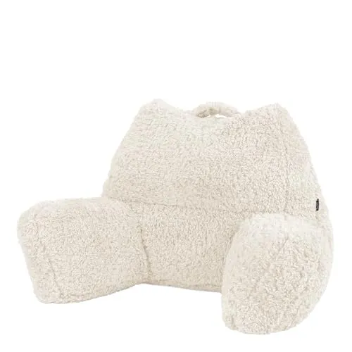 Icon Teddybär Rückenlehne Lesekissen, Creme - Kissen für optimalen Komfort, mit weicher Füllung und unterstützenden Armen – ideal zum Entspannen, Lesen oder Fernsehen.