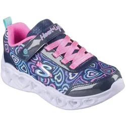 Skechers Sneaker "HEART LIGHTS" - Blinkschuh mit Herz-Laufsohle, ideal für Kinder, inklusive Größenschablone zum Download, in Größe 33, navy-multi