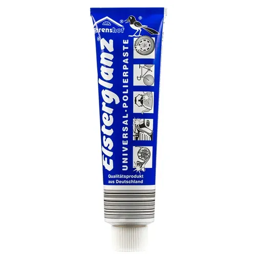 Elsterglanz Universal Polierpaste 150ml - Reinigungsmittel für vielseitige Anwendung, ideal für Metall, Keramik und Kunststoff. Biologisch abbaubar und sorgt für strahlenden Glanz bei einfacher Anwendung.