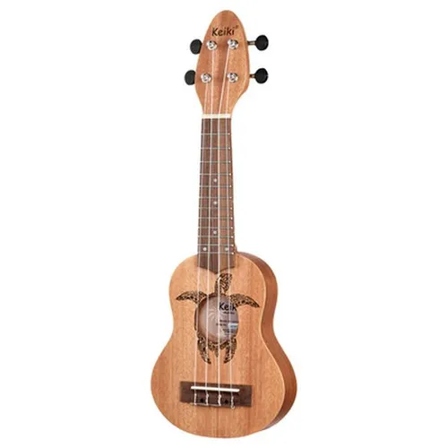 Ortega Keiki K1-MM-L Linkshänder Sopranino Ukulele - Sonstige Zupfinstrumente, perfekte Wahl für Linkshänder, mit lasergravierter Meeresschildkröte auf der Decke für einen einzigartigen Look.