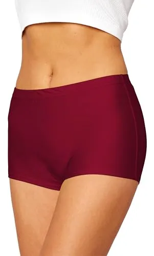 Merry Style Damen Badeshorts Bikinihose Bademode Badehose Bikini Unterteil Schwimmshorts L23L1 (Weinrot (4242), 40)