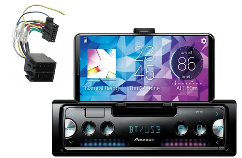 Pioneer SPH-10BT - Smartphone Radio mit Bluetooth für Android und iPhone - Lautsprecher mit USB-Anschluss, animiertem Display und AM/FM Radio für besten Musikgenuss unterwegs.