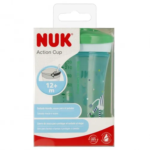 NUK Kubek 230 ml 12m  Action Cup zielony 10751136 NUK 4008600442998
