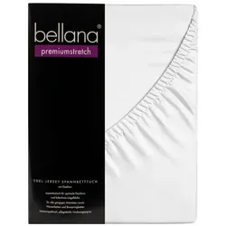 bellana Spannbettlaken Premiumstretch Jersey, Weiß, 180-200 x 200-220 cm - Hochwertiges Spannbettlaken aus Jersey mit rundum Gummizug, ideal für verschiedene Matratzengrößen. Pflegeleicht und gemütlich für besten Schlafkomfort.