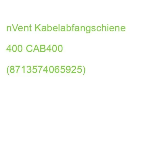 nVent Hoffman Kabelabfangschiene 400 CAB400 - 19" Serverschrank-Zubehör, verzinkte Kabelabfangschiene für eine saubere und ordentliche Verkabelung, ideal für die Montage über der Bodenplatte.