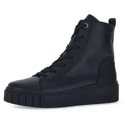 GABOR Schnürboots "Davos", Damen, Gr. 35, schwarz - Wanderschuhe aus hochwertigem Glattleder, in Komfortweite H (sehr weit) für optimalen Tragekomfort und wärmendes Innenmaterial. Ideal für sportliche Ausflüge!