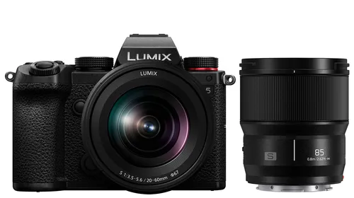 PANASONIC Lumix S5 Kit mit 20-60mm 1:3.5-5.6 und 85mm 1:1.8 (mit Zugabe)