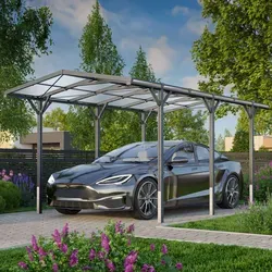 GFP Carport 2,85x5,05m - Wartungsfreier Auto Unterstand aus Aluminium - Geräteschuppen mit korrosionsgeschütztem Design, das Ihr Fahrzeug ganzjährig schützt. Robust und pflegeleicht dank hochwertiger Polycarbonat-Dachplatten.