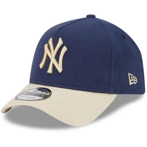 New Era A-Frame 9Forty Cap Moleskin New York Yankees Navy - Stylische New Era 9FORTY A-Frame Snapback mit Moleskin-Oberfläche für besonderen Tragekomfort und ein trendiges Design.