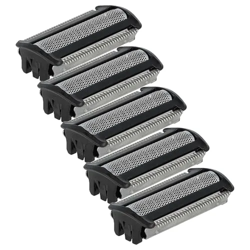 vhbw 5x Ersatz-Scherköpfe kompatibel mit Philips Click & Style S500/700 BG2036/32, BG2038, BG2040 Elektrorasierer, Schwarz Silber