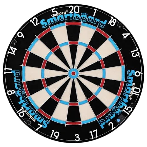Unicorn Herren Smartboard Bristle - Offizielle Größe, revolutionäres Dartboard mit App-Steuerung und automatischer Punktezählung