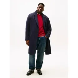 Tommy Hilfiger Big & Tall Wollmantel BT-DC WOOL MIX Große Größen, Reverskragen blau XXL (56)