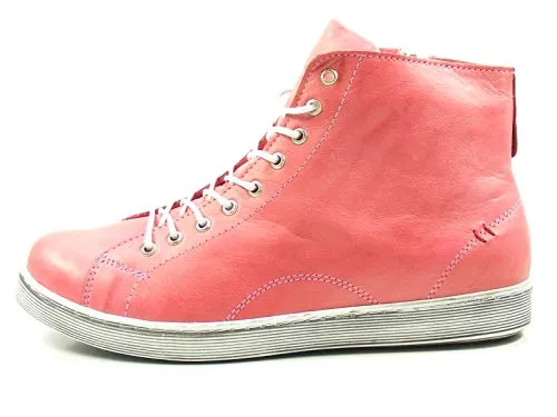 Andrea Conti Damen Stiefeletten 0341500084 - Rot, 41 EU - Wanderschuhe mit herausnehmbarer Innensohle aus butterweichem Leder, ideal für Komfort und Stil bei Outdoor-Aktivitäten.