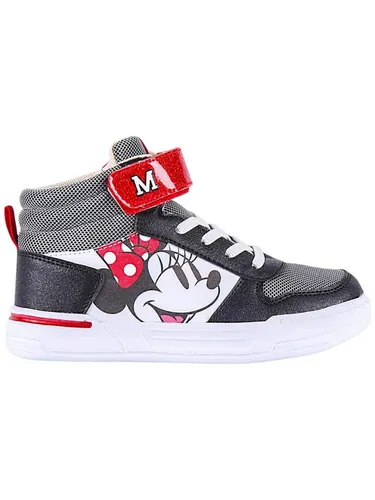 Cerdá Minnie Maus High-Top Sneaker für Kinder – Größe 31, schwarz - Sportliche High-Top Sneaker mit Minnie Maus Design, ideal für aktive Kinder. Pflegeleichtes Obermaterial und bequemer Klettverschluss sorgen für hohen Tragekomfort.