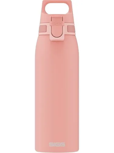 SIGG Edelstahl Shield One Shy Pink 1L - Innovative Trinkflasche - Trinkflasche aus 18/8 Edelstahl, lebensmittelecht und schadstofffrei. Der One-Verschluss ermöglicht einhändiges Trinken und Sichern - perfekt für Abenteuer!