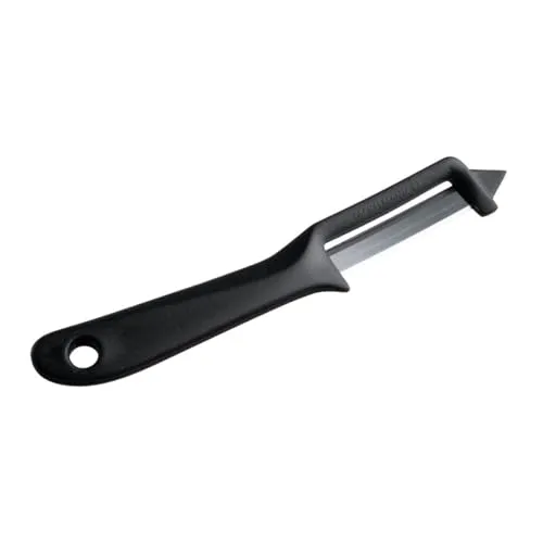 Fackelmann Weltmeister-Spargelschäler, Universalschäler aus Edelstahl - Effizientes Schälen von Obst und Gemüse mit ergonomischem Griff für sicheren Halt. Praktisch: Mit Aufhängeöse für platzsparende Aufbewahrung. Qualität von Fackelmann, spülmaschinengeeignet.