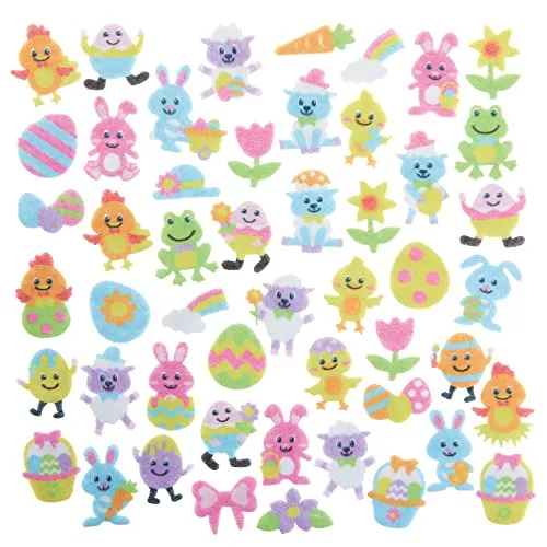 Baker Ross FX536 Oster-Filzsticker - Packung mit 100, Osterdekorationen für Kinder