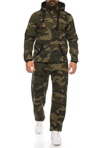 Finchman Finchsuit 1 Herren Jogginganzug Camo Grün, S - Vielseitiger Baumwoll-Jogginganzug für höchsten Tragekomfort. Ideal für Sport und Freizeit, weich und atmungsaktiv. Perfekt für entspannte Abende oder aktive Tage.