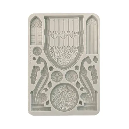 Stamperia - Silicon Mould A5 for Scrapbooks, Bullet Journals and More, Non-Stick, Suitable for Air-Dry Clay, Resin and More, Perfect for Crafts and Gifting (Master of Magic, Gothic Architecture)