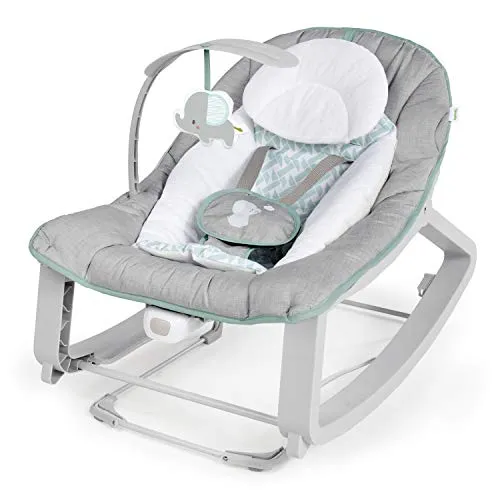 Ingenuity Keep Cozy 3 in 1 Grow with me Wippe - Mehrfarbig, mit Vibrationen und 2 Liegepositionen für maximalen Komfort und Spielspaß