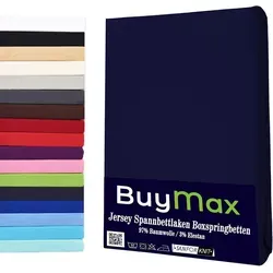 Buymax Spannbettlaken für Wasserbetten und Boxspringbetten - Hochwertiges Spannbettlaken aus 97% Baumwolle, 3% Elasthan. Ideal für Matratzen bis 35 cm Höhe. Atmungsaktiv und pflegeleicht, für einen angenehmen Schlafkomfort.