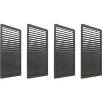 Aluminium Schiebetür für Pergola L46 - 4er-Set, 206x369cm, anthrazit - Pavillons & Partyzelte - Verwandeln Sie Ihre Pergola in eine stilvolle Wohlfühloase mit sturmfesten Schiebetüren, die optimalen Sicht- und Windschutz bieten und individuell justierbare Lamellen für Licht- und Luftregulierung haben.