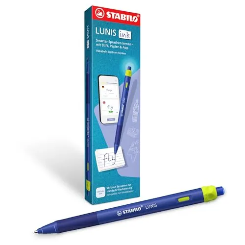 STABILO LUNIS Ink - smarter Kugelschreiber für Vokabeln - Innovativer Kugelschreiber mit Handschrifterkennung für ein modernes Sprachlernerlebnis. Ideal für Schüler ab 10 Jahren, unterstützt das Lernen durch digitale Integration.