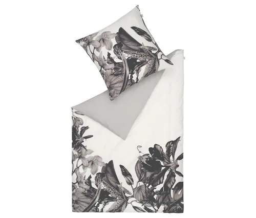 SCHÖNER WOHNEN-Kollektion Bettwäsche Amalia, 2-teilig in Grau - Bettwäsche aus hochwertigem Satin, OEKO-TEX® zertifiziert und mit verdecktem Reißverschluss für optimalen Komfort. Ideal für stilvolle Schlafzimmer.