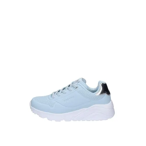 Skechers Kinder Sneaker UNO Lite Metallic Mode für Mädchen in Blau - Stylische Low-top Sneaker für Mädchen, mit Gummischnürung und metallic Akzenten, perfekt für den ganzjährigen Einsatz.