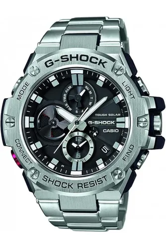 Casio G-Shock GST-B100D-1AER Uhr - Herren Armbanduhr mit schwarzem Zifferblatt und robustem Edelstahl-Gehäuse, ideal für Sport und Abenteuer.