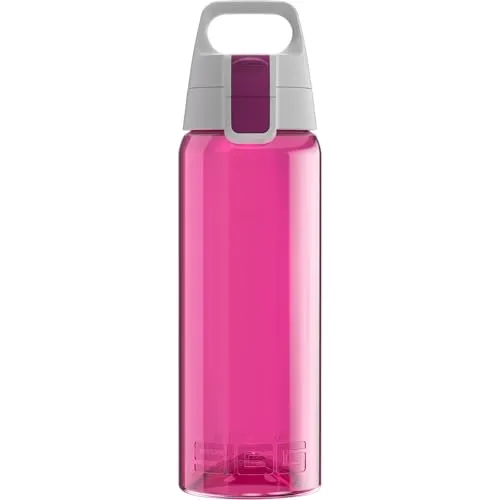 Sigg Total Color Berry Trinkflasche (0.6 L), schadstofffreie und auslaufsichere Trinkflasche, leichte und bruchfeste Trinkflasche aus Tritan