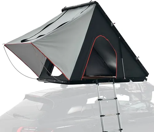 Prime Tech Hartschalen-Autodachzelt Gamma L schwarz/grau - Zelt für Autos, extrem leicht mit nur 52 kg und robustem Aluminium-Design für einfache Montage und wetterfesten Komfort.
