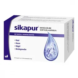 Sikapur Kieselsäure Softgel-Kapseln mit Biotin 90 St - Hochwertige Nahrungsergänzung für gesunde Haut, Haare und Nägel