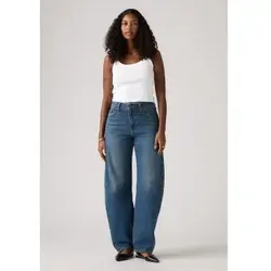 Levi's Damen Baggy Dad Barrel Jeans 0039A-0001 blau (25/32) - Lässige Baggy Dad Barrel Jeans mit mittlerer Leibhöhe und entspannter Passform. Ideal für den Alltag, bietet sie mehr Platz und einen modernen Look mit geschwungenem Bein. Hergestellt aus hochwertiger Baumwolle und Denim.